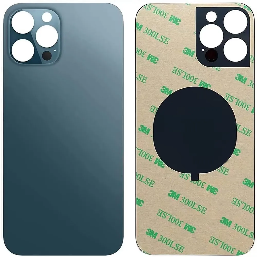 Back Glass+3M glue For IPhone 12-12 Mini Back Cover Glass Fast Replacement Housing Battery Cover Big Hole Rear Glass