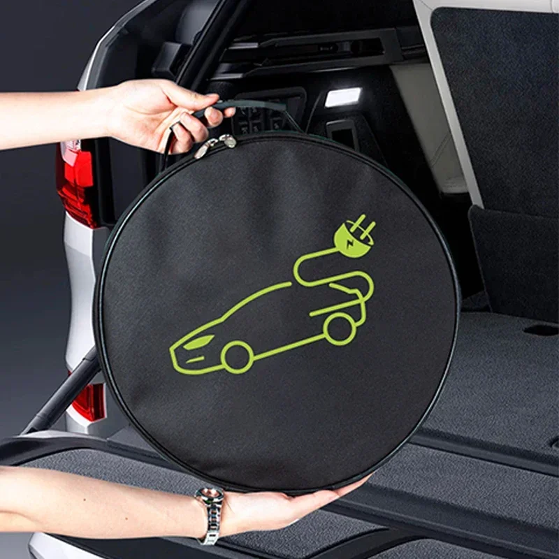 

Electric car Battery Jumper Cable storage Bag Waterproof EV Car Rechargeable Gun Storage Organizer For Charging Cables Cords