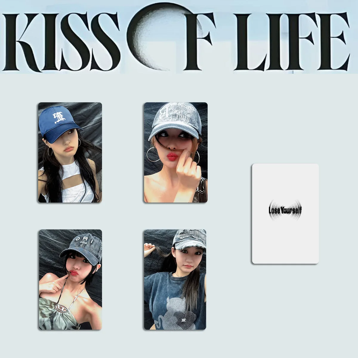 4Pcs/Set KISS OF LIFE Idol Girl New Lose Yourself Series Lomo Cards HANEUL BELLE NATTY JULIE HD Printd Photocards Fans Gifts