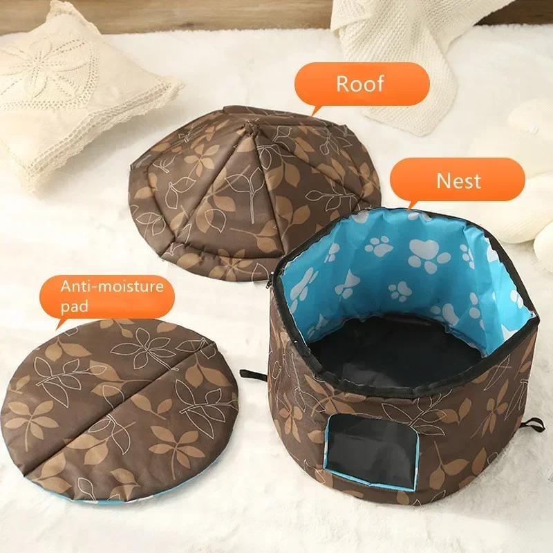 Casa plegable impermeable para perros y gatos, tienda de invierno cálida para exteriores, cama para mascotas pequeñas y medianas, accesorios para perros y gatos