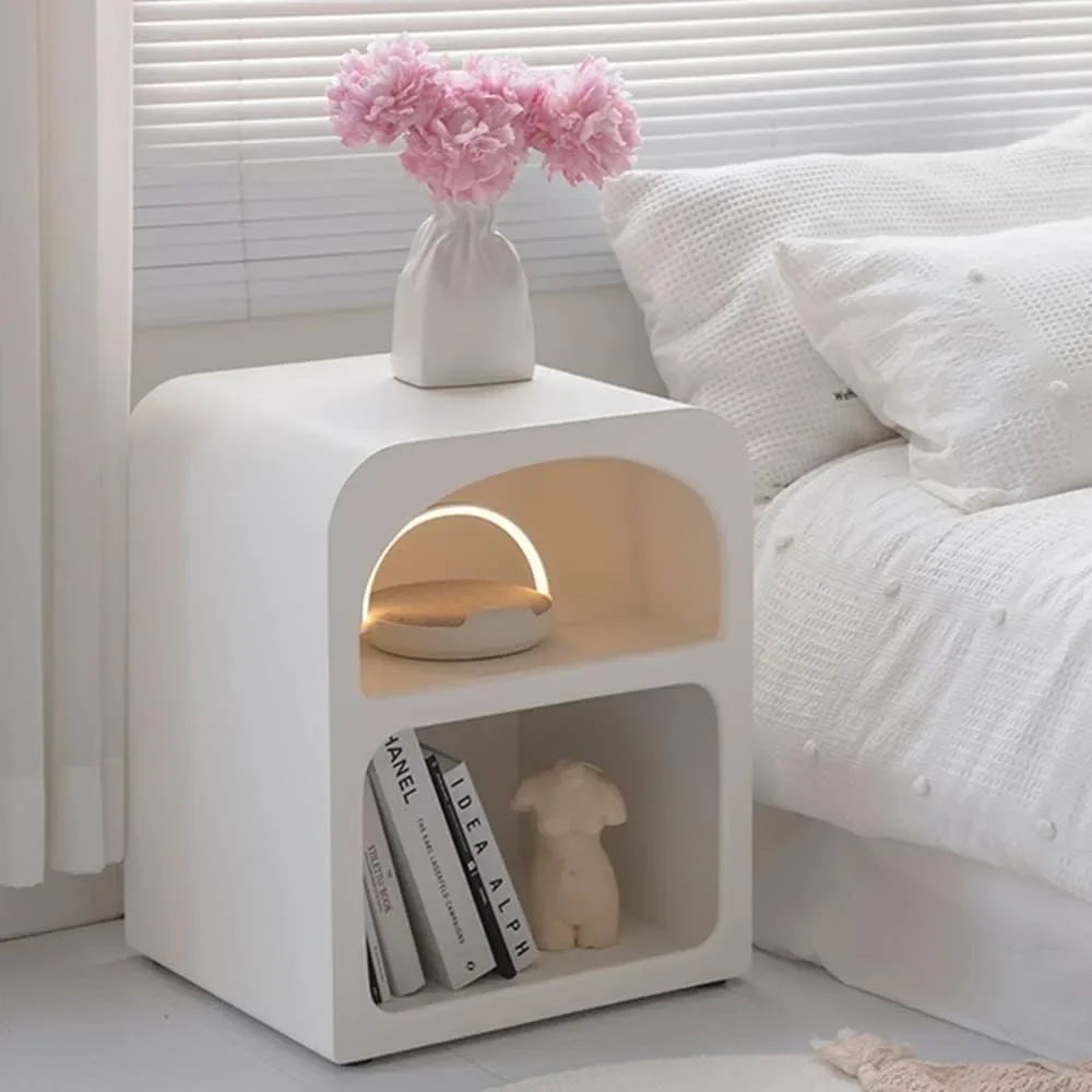21.6 H Modern Nightstand with 2-Tier Storage,Small Bedside Table End Table for Home Office Bedroom Corner