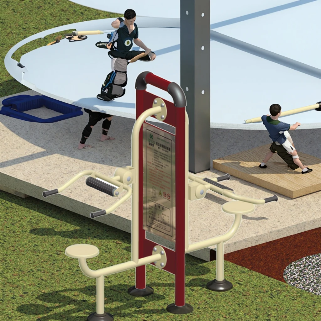 

Dual-Sided Multi-Function Steel Gym Equipment for TUV Certified Outdoor Fitness Parks Facility for Government Bids