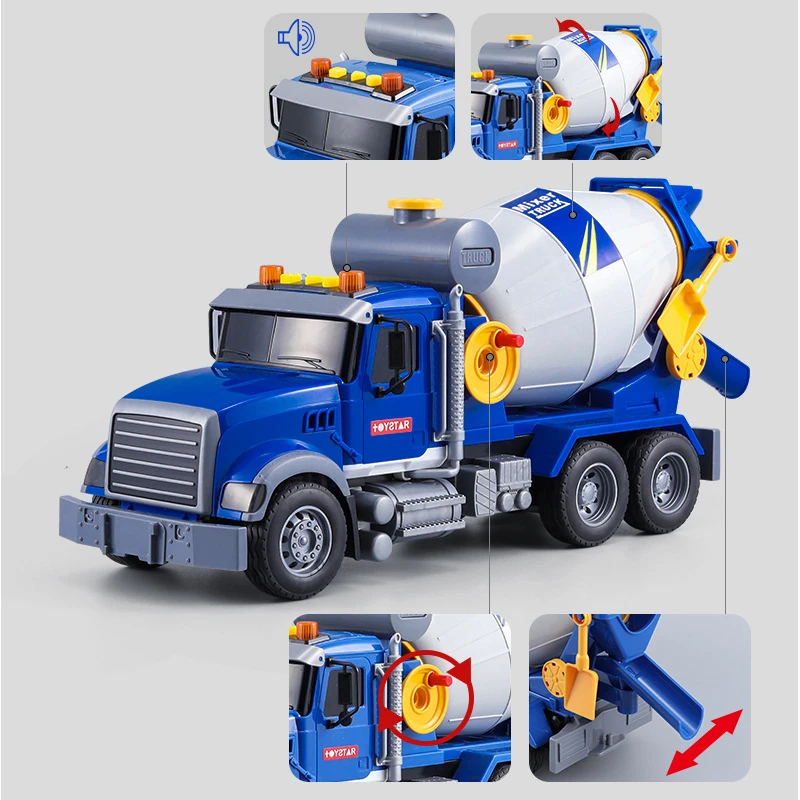 

Hot Sale Large Inertia Simulation Lighting Music Mixing Engineering Car Toys Boys Children Truck Model Car Toys for Kid Gifts