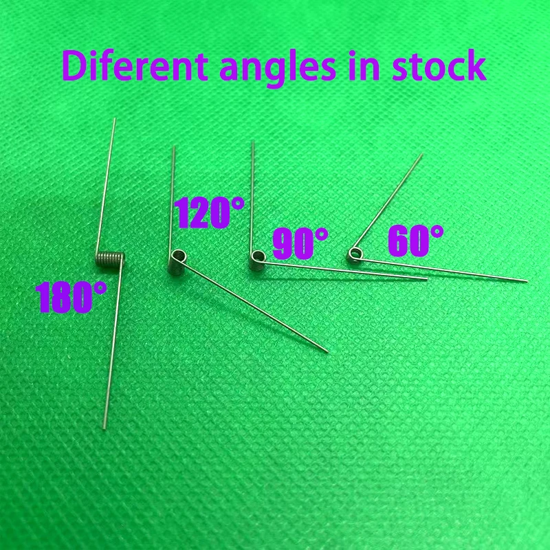 Wire Diameter 0.4mm 304 Stainless Steel Reset Strong Torsion Spring Customizable 60°/90°/120°/180° High-strength V-shaped Spring