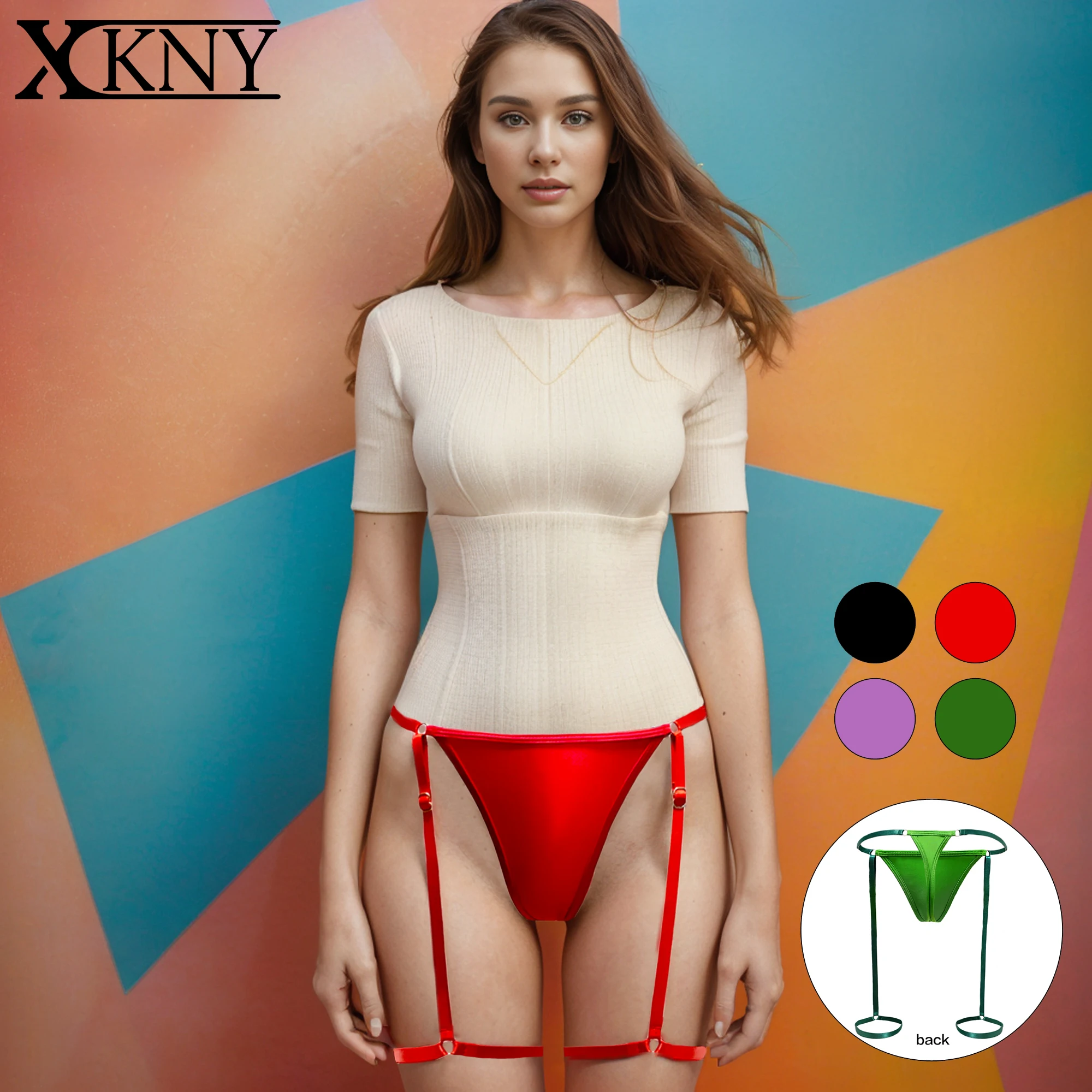 

XCKNY глянцевая серия, стринги, брюки, сексуальные леггинсы, стринги с высоким разрезом, сексуальное бикини, плавки, блестящие стринги