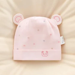 Newborn Bonnet Cotton Double Layer Star Print Cute Spring Autumn Baby Girl Hat 0-3 Months Outdoor Hospital Baby Boy Caps