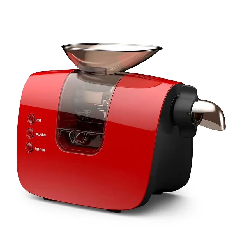 Presse à huile 180W, Double presse-agrumes froid et chaud pour cacahuètes domestiques, Extraction de graines de sésame et de tournesol, Intelligent, entièrement automatique