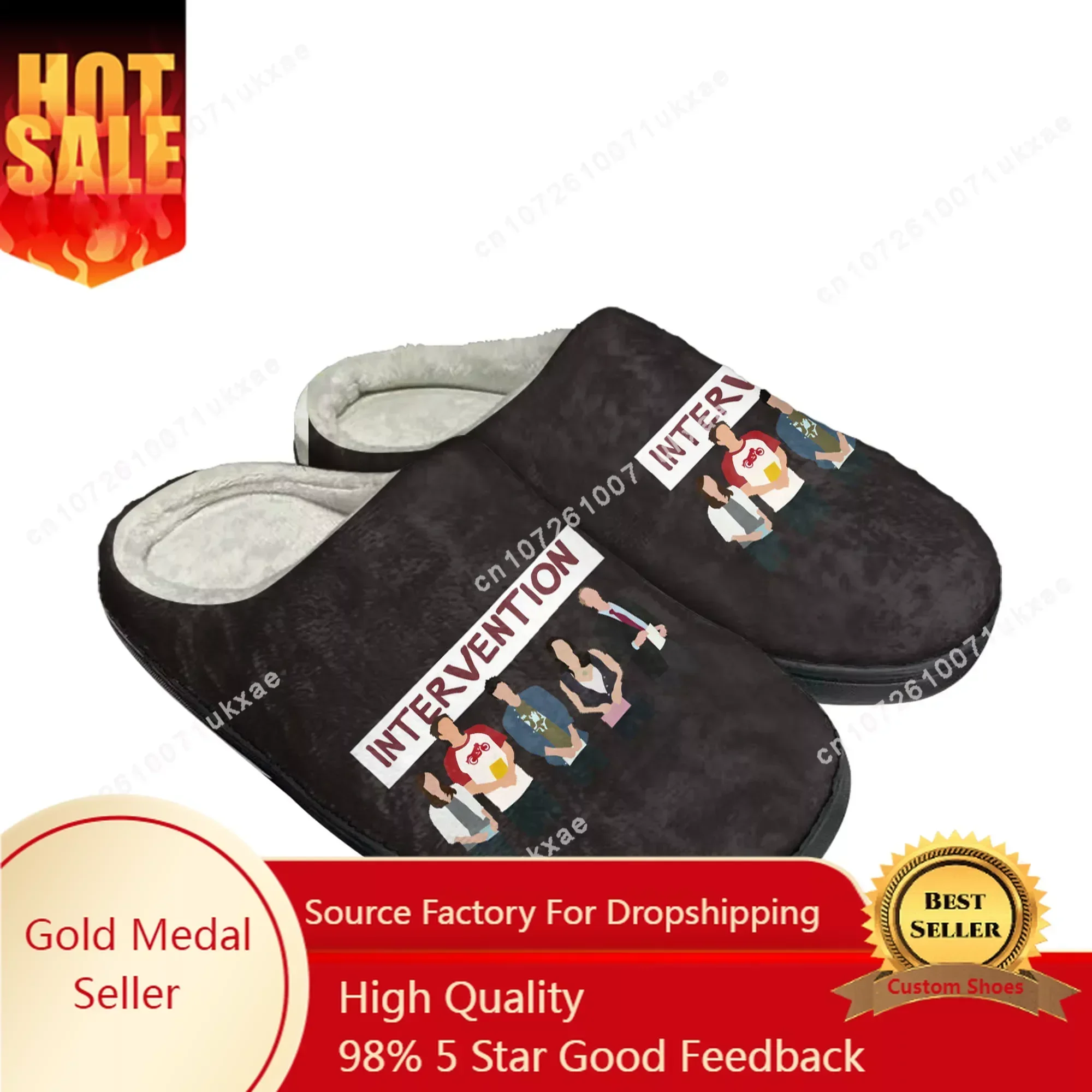 Intervention How I Met Your Mother Home Cotton Slippers Mens Womens Plush Bedroom Keep Warm Shoes Thermal Slipper Custom Shoe