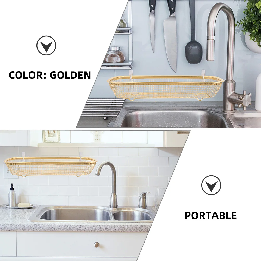 

2pcs Stainless Steel Chopsticks Basket Golden Container Drying Rack Utensil Holder Cutlery Storage Kitchen Accessories