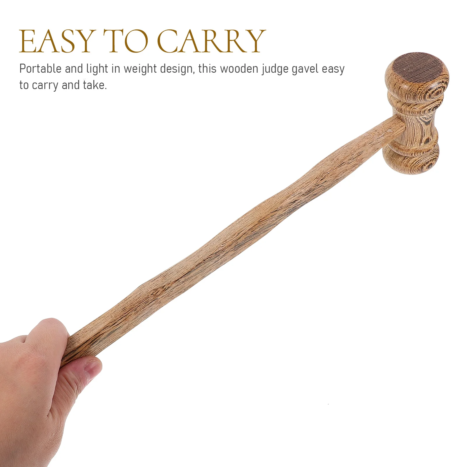 

1pc Wooden Gavel For Judge Lawyer Court Auction Sale Portable Handheld Hammer Solid Wood Sound Block Comfortable Grip