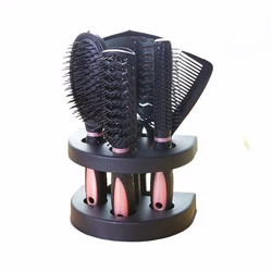 5 Hair Combs Set Professional Salon Hair Cutting Brushes Sets Salon Styling Tool Mirror And Holder Stand Set Dressing Comb Kits