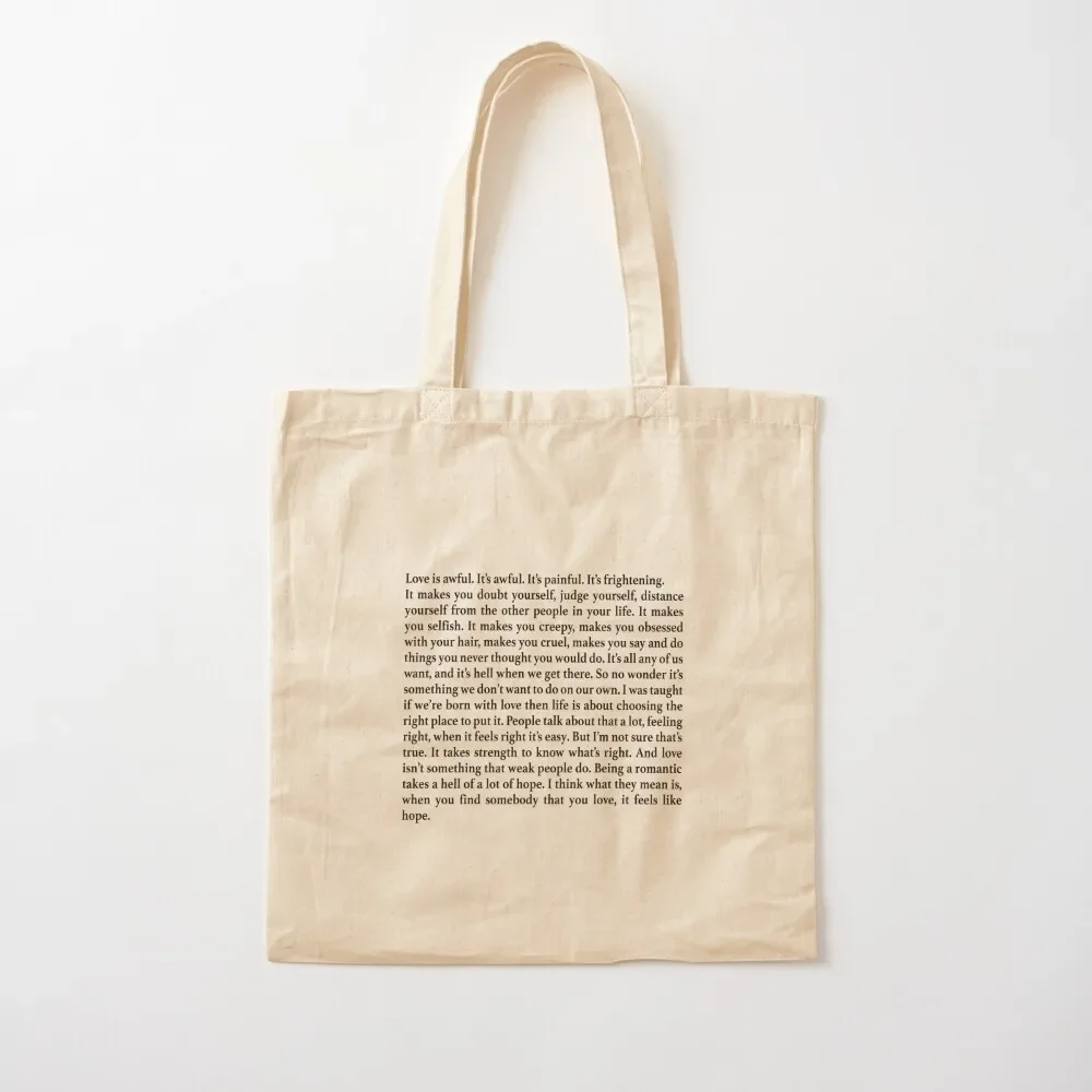 

love is awful the priest fleabag love speech Tote Bag great bag eco bag folding