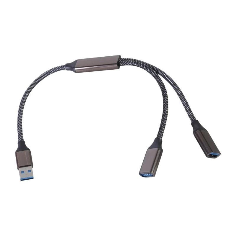 Fast Speed USB3.0 Y Splitter Hub Cable for Efficient Device Charging and Data Sync on Computers and Gaming Consoles 