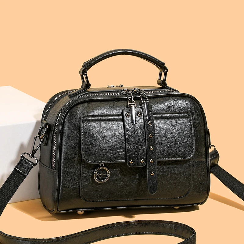 

High Quality Leather Women Tote bag Shoulder Crossbody Bag Luxury Handbag Designer Female Purse Fashion Brand Messenger Bags