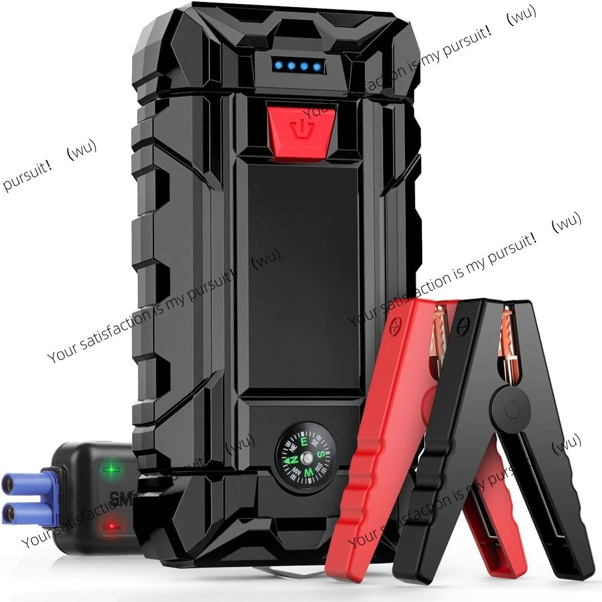 Car/motorcycle emergency starter, up to 7.0 liters/5.5 liters diesel engine LED flashlight