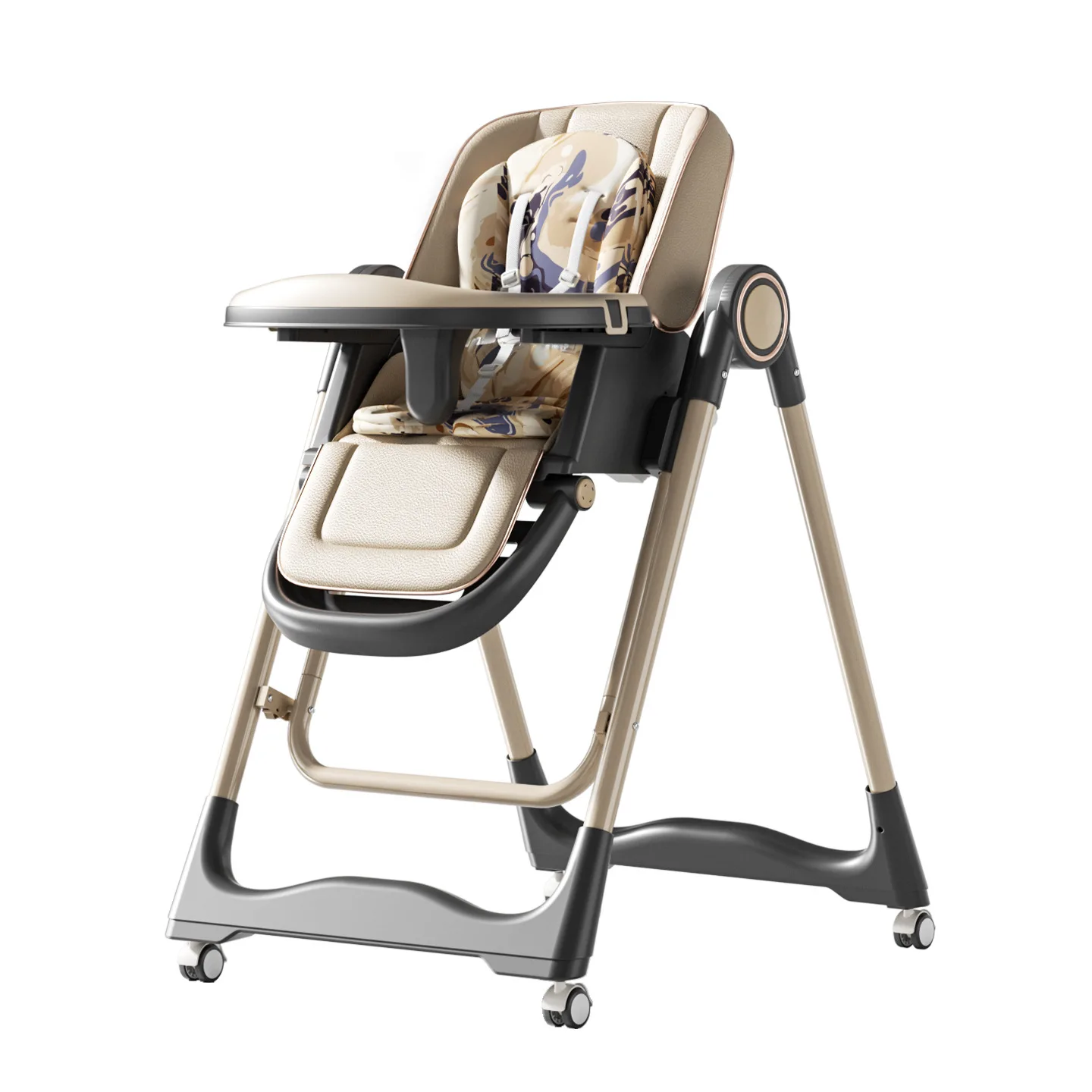 

Детский обеденный стул для младенцев, обучающий сидячий артефакт, складной регулируемый стул для еды, может лежать, стул для роста ребенка 0-6 лет