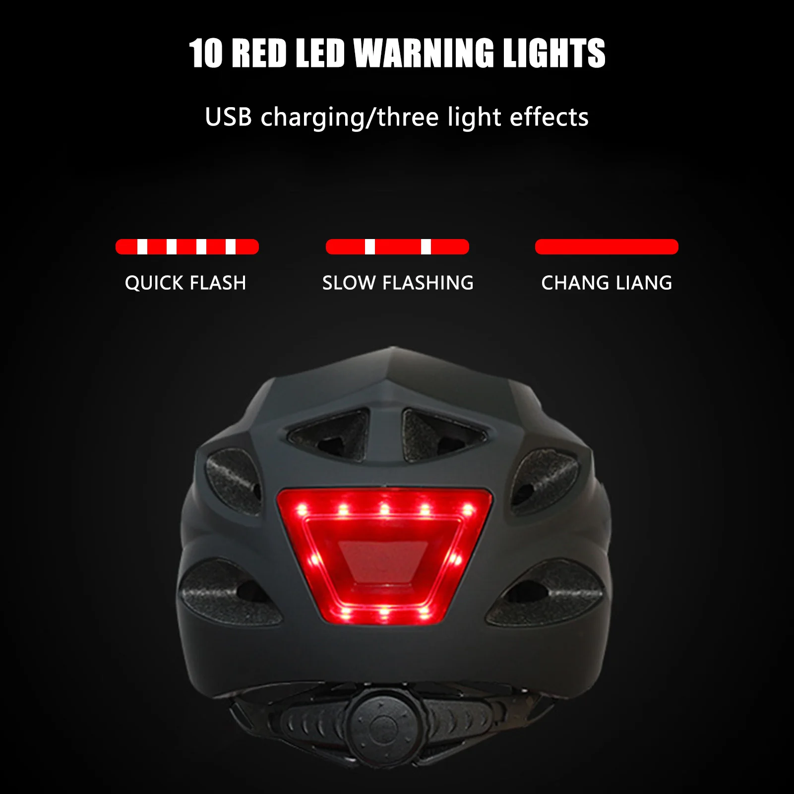 Portable Smart Bike Helmets with Light Adjustable Glowing Cycling Helmets Lightweight Breathable Helmets for Night Riding