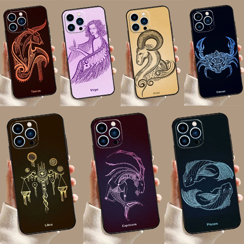 Zodiac Sign Case For OPPO Find X6 X8 X9 Pro OPPO Reno 8T 7 8 Lite 15F 14F 13F 12F 11F 10 13 14 Pro Cover