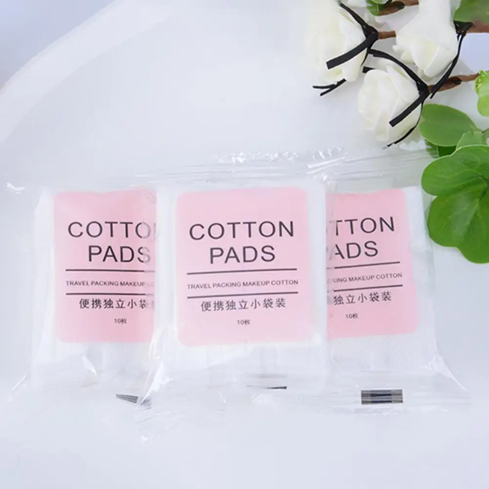 Double Side Makeup Sponge 10Pcs Cotton Essential Pad Exquisite Makeup Health Care Cosmetic Disposal Facial Makeup