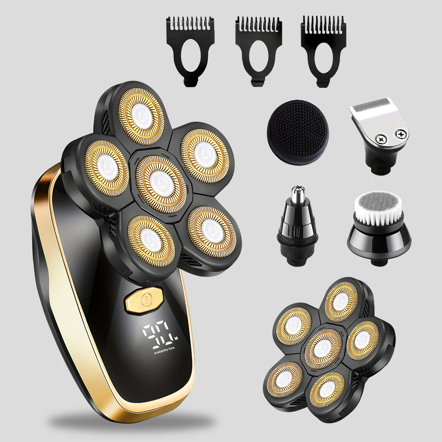 

Head Shavers for Bald Men Rotary Electric Razor Cordless Electric Shaver Rechargeable Head Shaver Waterproof Men Head Razor