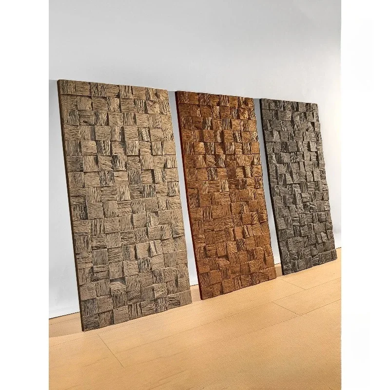 Lightweight Pu plaid wood imitation wood board wood mosaic imitation stone