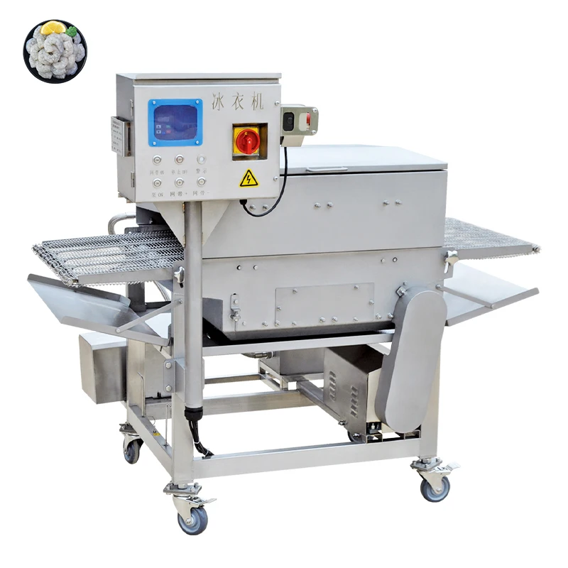 Ice Coating Machine Automatic Glazing Equipment For Frozen Meat Seafood Processing Line