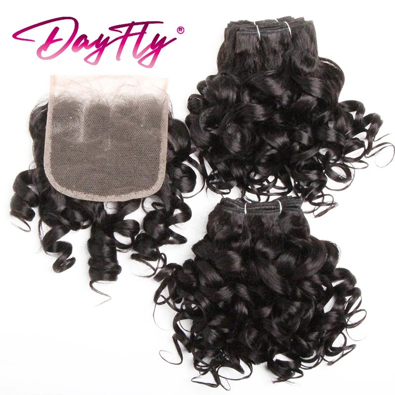 Hair Bundles With Closure Natural Brazilian Hair Weave Bundles With Closure 4x4 Short Ombre Loose Wave Bundles With Lace Closure