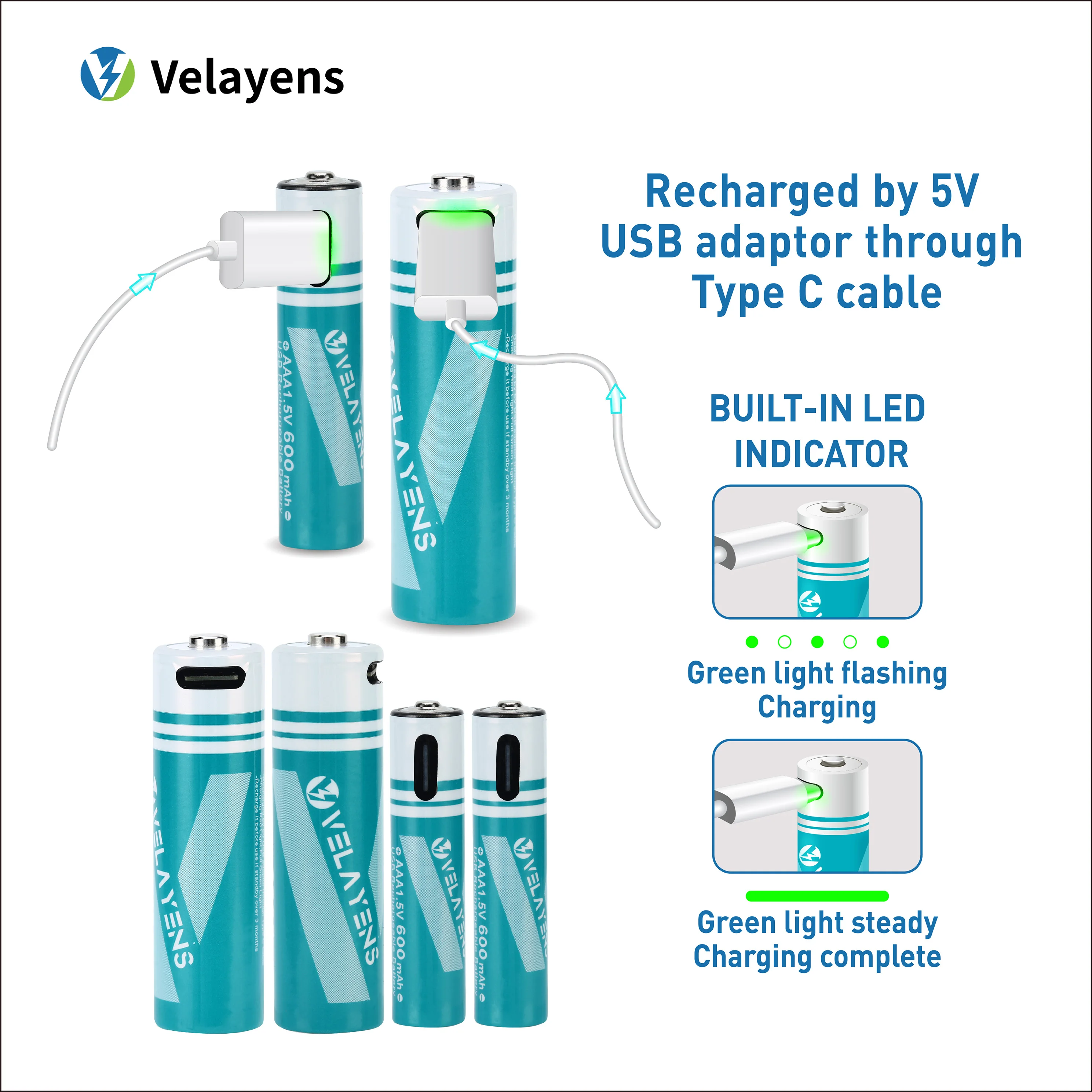 Baterai AA Isi Ulang Velayens - Rechargeable Battery Aa ulasan dan harga