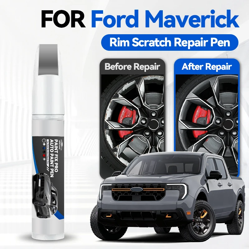 

Карандаш-краска для колесных дисков Ford Maverick 1990-2026, средство для ремонта царапин, аксессуары для авто, черный, белый
