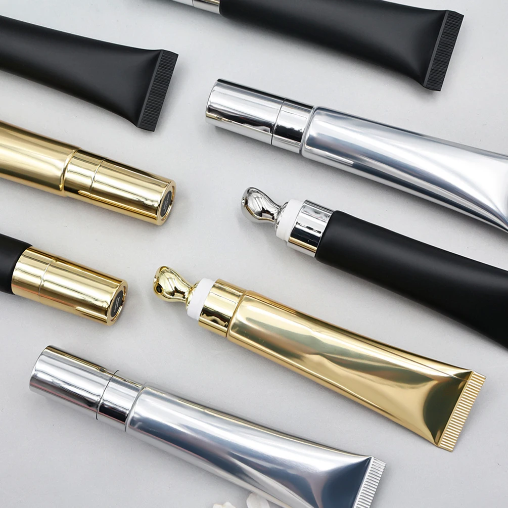 

Масло для губ Private Label с индивидуальным логотипом, 15 мл, сжимаемая трубка для губ, масло для объема губ с массажным аппликатором, влажный макияж, веганская серебристая упаковка