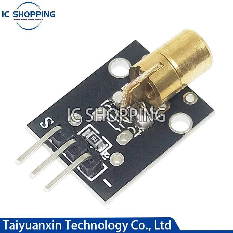 10PCS 3v-5v 650nm Adjustable Mini Laser Sensor Module 5MW Arduino Red Laser Spot Diode Copper Head Level Meter Ground Wire Meter