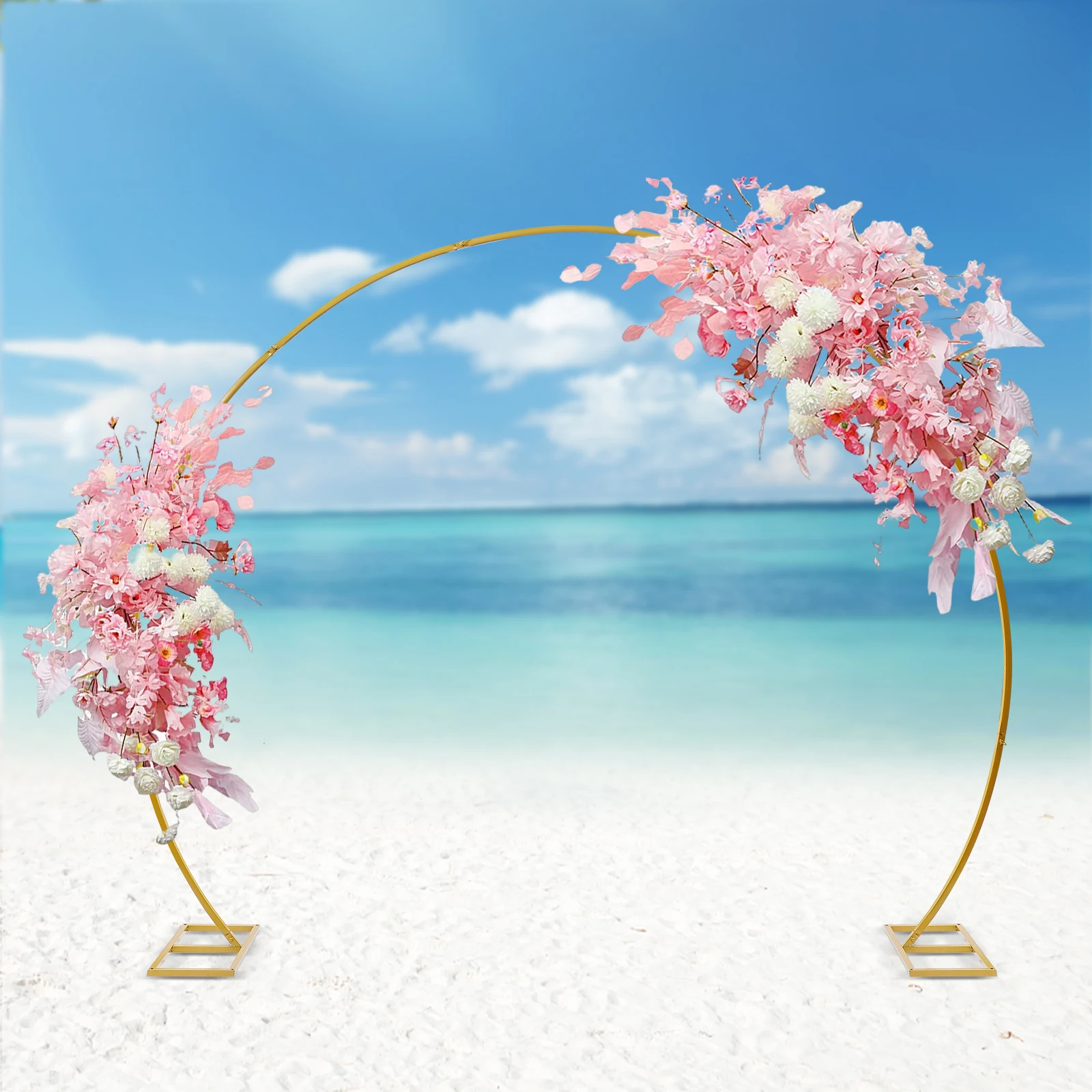 

5ft Round Wedding Arch, Steel Construction, Nano Coating, Easy to Assemble, Perfect for Weddings