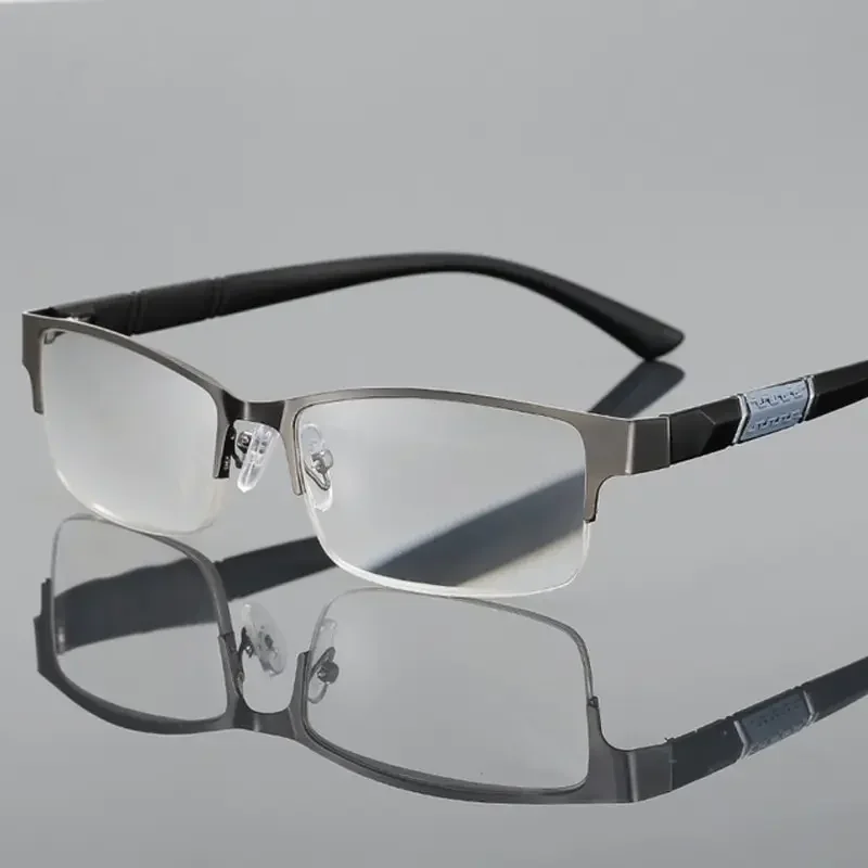 Reading Glasses Men Women High Quality Half-frame Diopter Glasses Business Male Presbyopic Eyeglasses +1.0 1.5 2.0 2.5 4