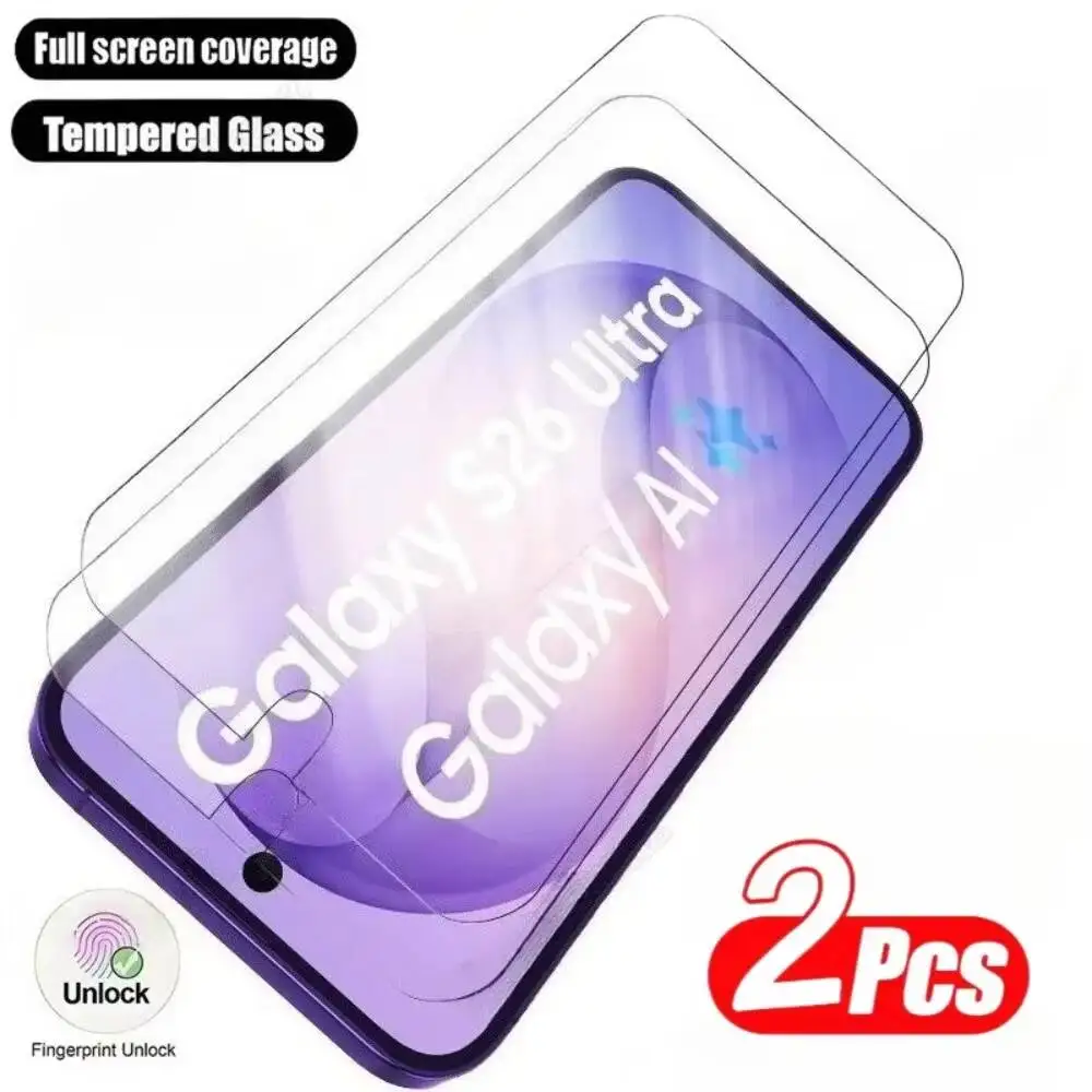 

2 шт. HD-защитное стекло для Samsung Galaxy S26 Ultra S22 S21 Plus S25 S24 S23 FE, защита от царапин, защита экрана