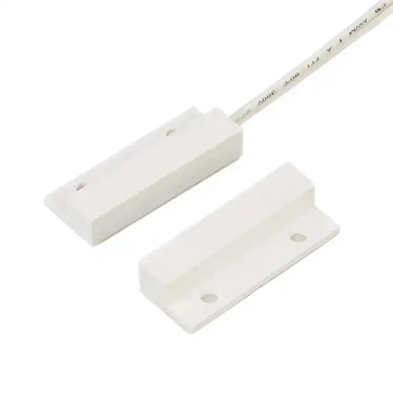 10 Stück wasserdichtes weißes ABS-Gehäuse, normalerweise geschlossen/offener magnetischer Näherungssensorschalter mit flexiblen Drähten und Schrauben