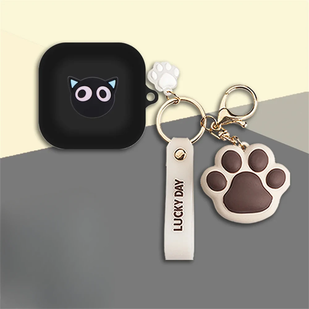 جراب واقي من السيليكون الناعم لسماعة أذن شوكز Openfit غطاء سماعة رأس مع قلادة جميلة ، دور أنيمي ، كرتون لطيف