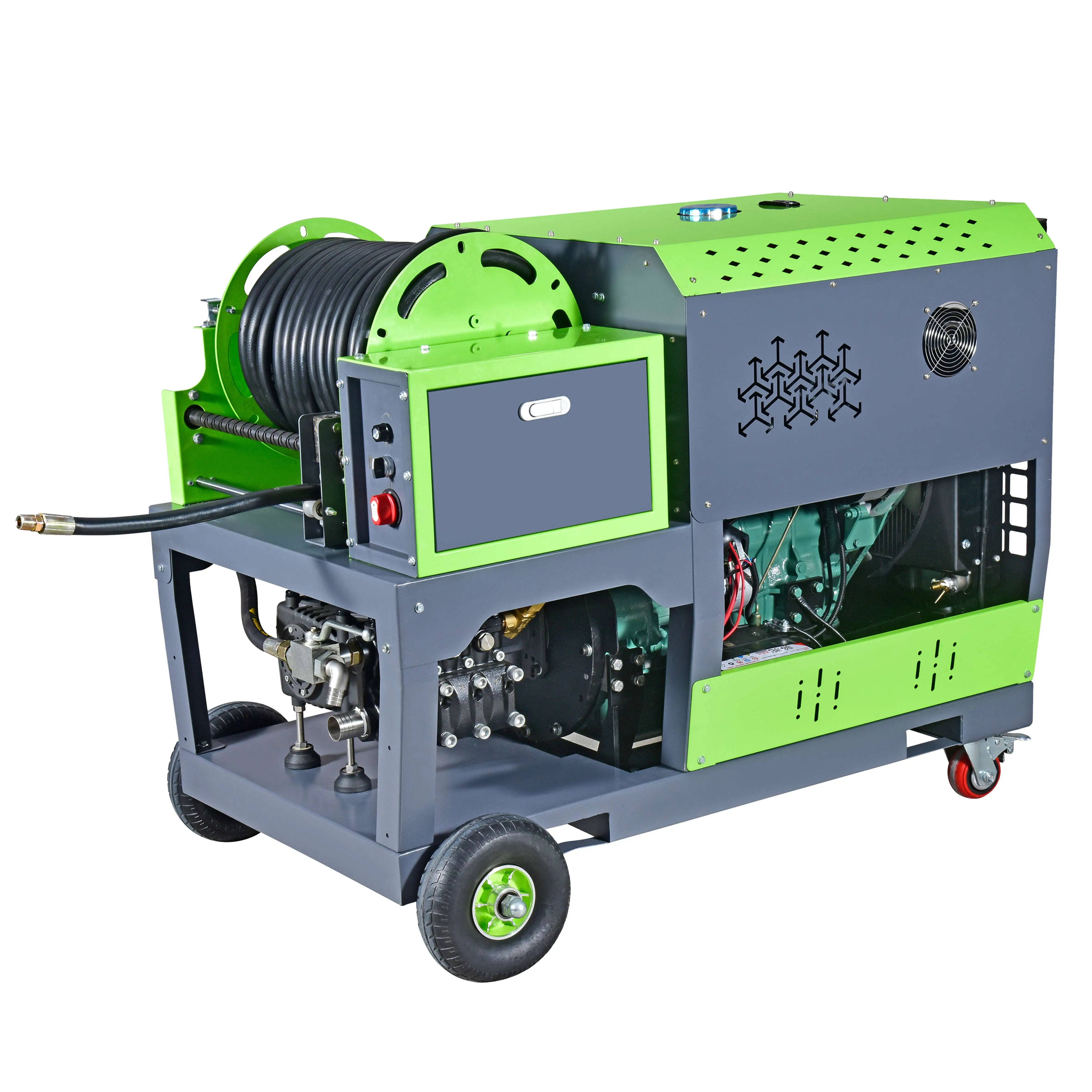 ماكينة تنظيف المجاري ذات الضغط العالي الثقيلة بمحرك 55 حصان جديدة 180 بار 115LPM درجة صناعية #2