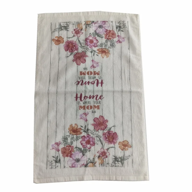 1 Stück 41x64cm Dickes Baumwoll-Küchentuch mit Blumen- und Fruchtdruck Geschirrtuch Tischserviette Kochutensil – Detail 3