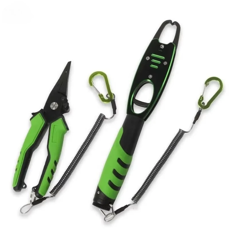 

Fishing Pliers Set Rubber Handle Multi-function Aluminum Fishing Pliers 5inch-9inch Size Fillet Fish Use Includes 1844