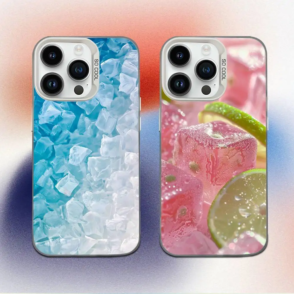 

Summer Colorful Fruit Feast Phone Case For iPhone 16,15,14,13,12,11,Mini,Pro,E,MAX White Candy Matte Shockproof Cover