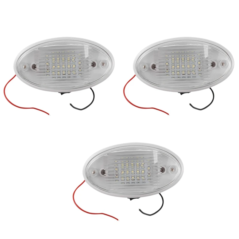 3X 12V LED Light With Switch Caravan Motorhome Boat Awning Annex Tunnel Boot White