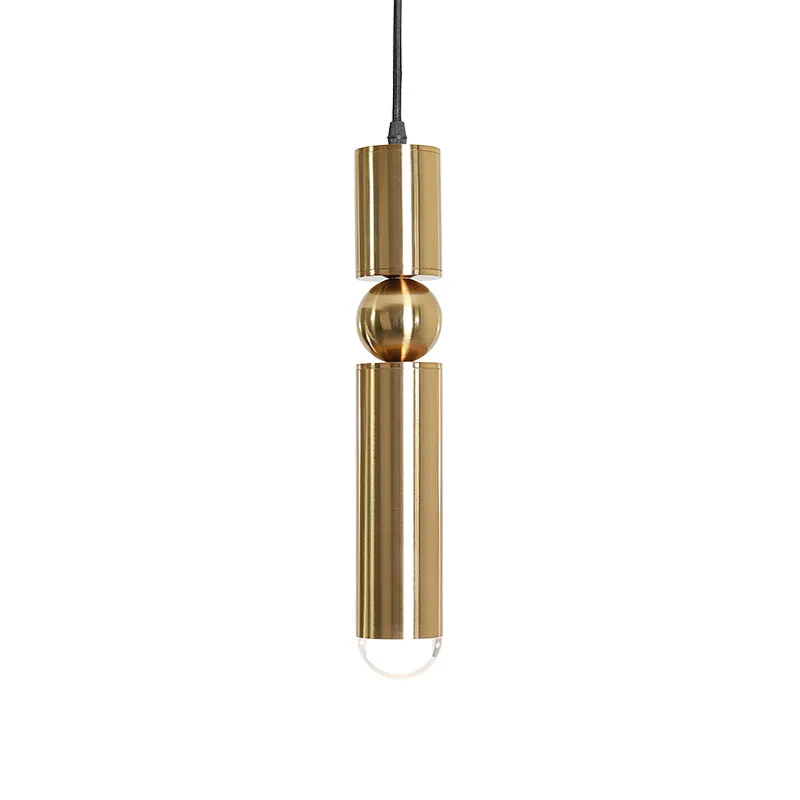 Modern Long Tube LED Chandeliers for Bedside Bedroom Stair Kitchen Island Dining Table Hanging Light Indoor Decor Lustre Fixture