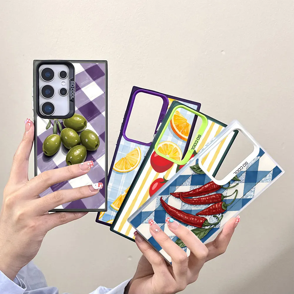 Olive Pepper Case for Samsung Galaxy A07 A04 A04s A10 A20s A04e A05s A06 A50 A50s A20 A30 A02 A02s A03 Shockproof Phone Cover