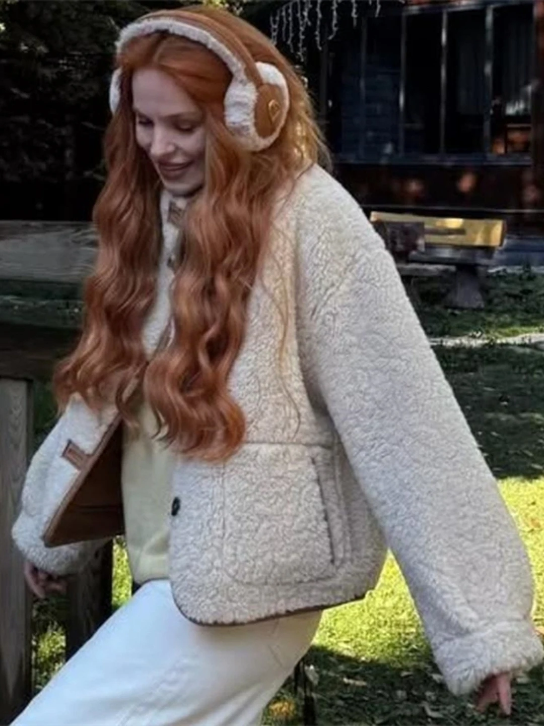 Cappotto da pilota Jaet in pelle scamosciata Faionable da donna, vestibilità ampia, vestibilità ampia su due lati, chiusura lunga con bottoni