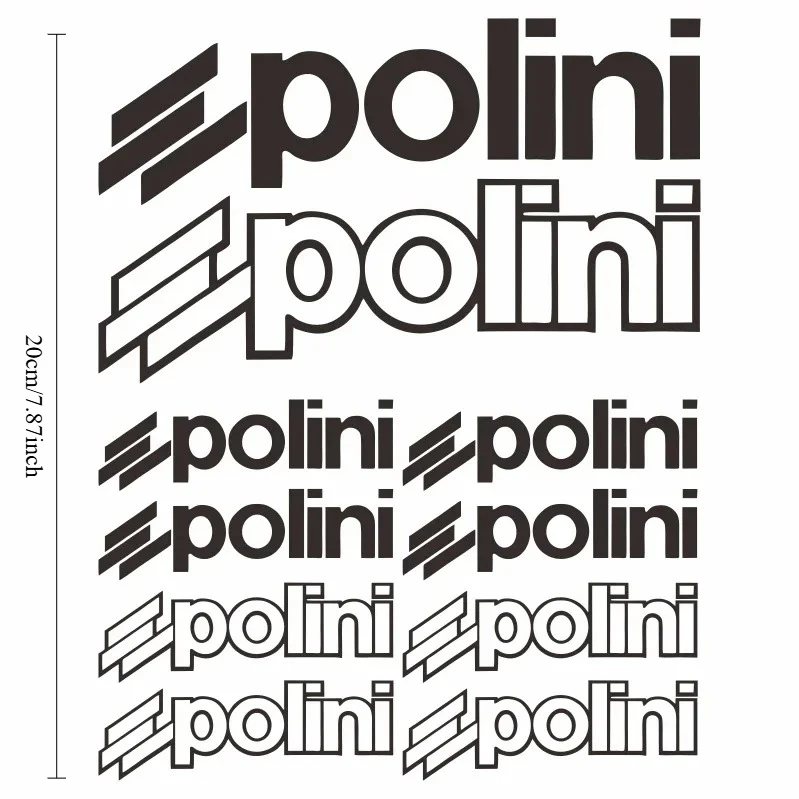 Juego de pegatinas creativas para coche y motocicleta Polini, vinilo protector solar impermeable autoadhesivo, 10 Uds.