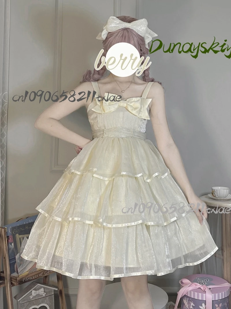 جيراي كي فستان أزرق فتاة لوليتا jsk أنيمي النساء تأثيري ازياء عالية الجودة kawaii فستان الأميرة هالوين تأثيري اليومي