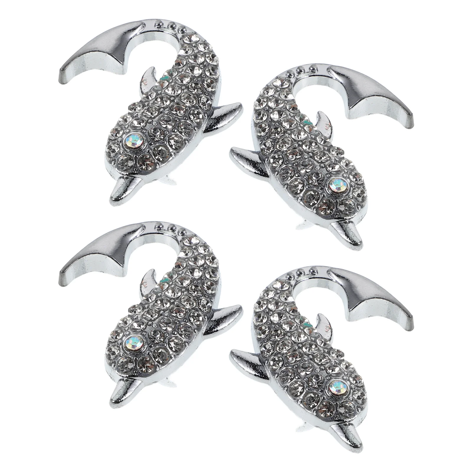 4 قطعة حجر الراين تألق دولفين مقابض أدراج النمط الأمريكي للأطفال مقابض لقطع الأثاث الزخرفية تسحب الاطفال مضمد المقابض