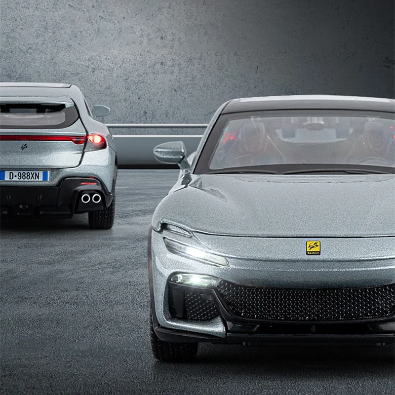 1:32 Purosangues FUV SUV سبيكة سيارة رياضية نموذج دييكاست المعادن سباق السيارات المركبات نموذج محاكاة الصوت والضوء لعبة أطفال هدية