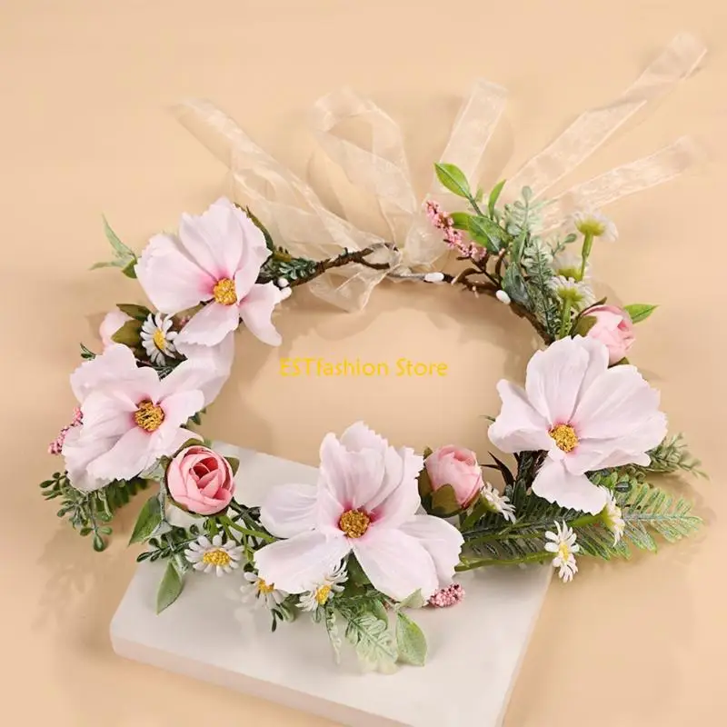 

Y5GC Natural Floral Headbands For Music Festivals And Daily Wear Friendly Design