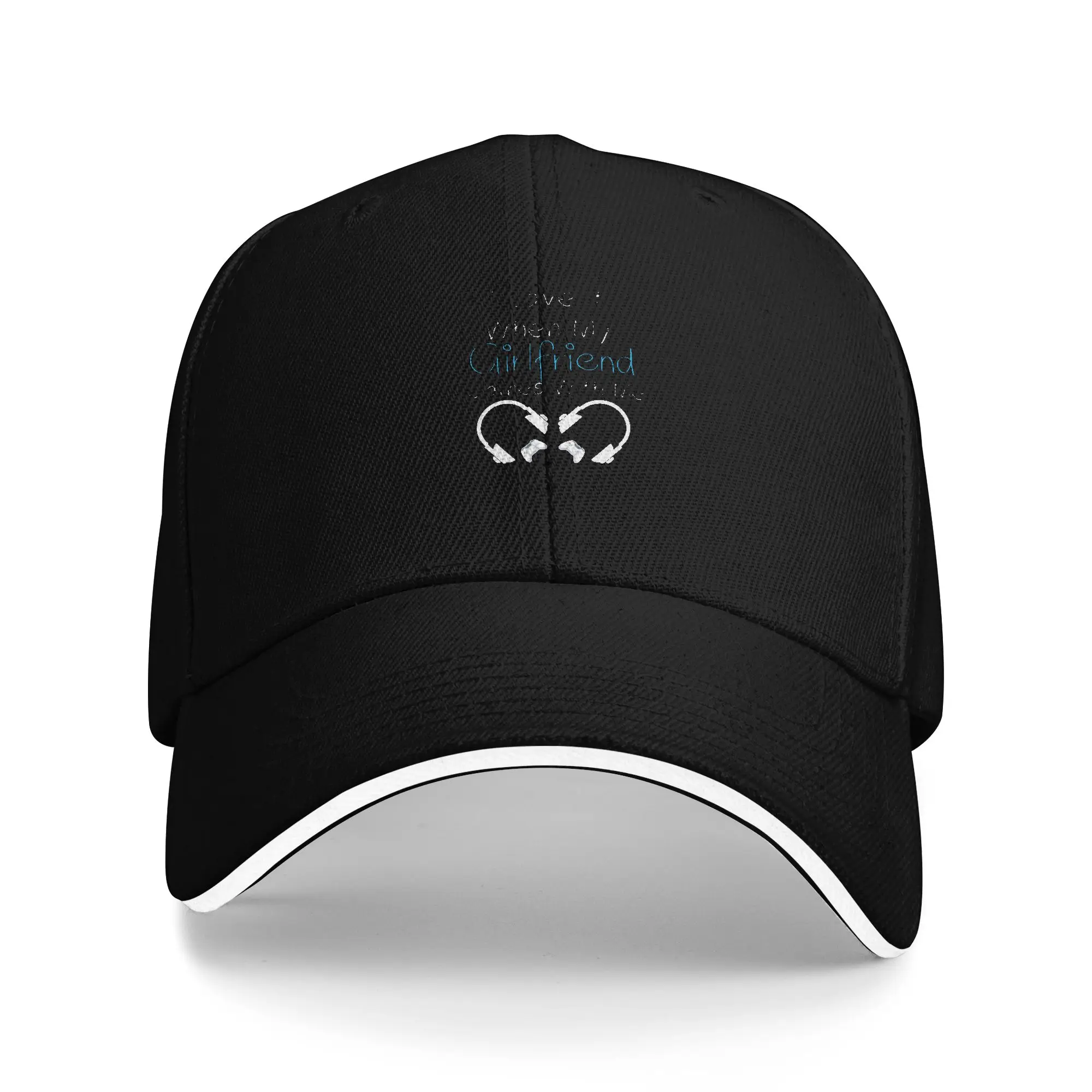 Hot Sale I Love It When My Girlfriend Games With Me - gaming - gamer Baseball Cap  Cool Sun Hats  Sports Training Sun Hats